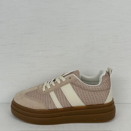 Retro sneakers met leuk design khaki Khaki / 38