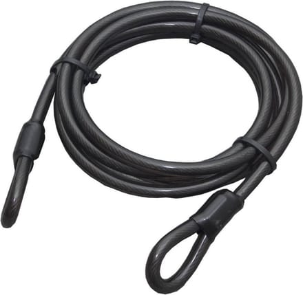 Stahlex Staalkabel met lussen - 10 meter x 8 millimeter - geplastificeerd - kabelslot - terraskabel