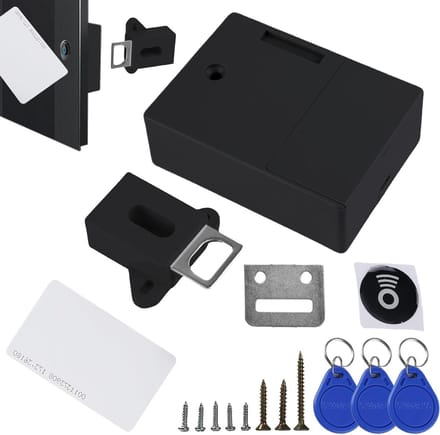 Intelligente Digitale Lock voor Kast en Lade: Onzichtbare Sensor Slot, DIY Beveiliging, Geen Perforaties Nodig, Zwart