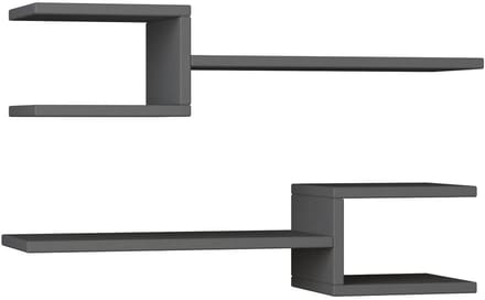 Hocus Picus Zwevende Wandplank 6 Planken - Antraciet - 20 cm