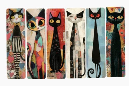 Viwado® Doodle Kattenleggers - Set van 6 - Artistiek Cadeau