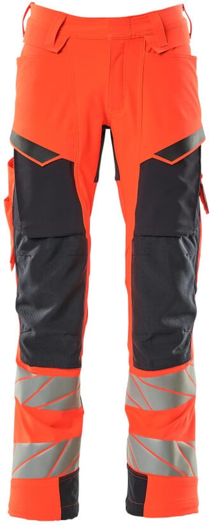 Mascot Accelerate Safe Broek met kniezakken 19079-511 - hi-vis rood/donkermarine - C52 - 76