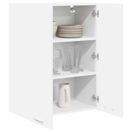 vidaXL - Hangkast - Wit - 60 - x - 31 - x - 80 - cm - Bewerkt - hout