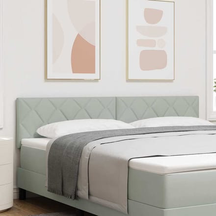 vidaXL - Hoofdbord - Lichtgrijs - 180 - cm - Fluweel