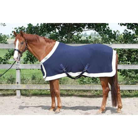 Harrys Horse Fleecedeken Staatsiemodel Borstflap - Navy - 185 cm