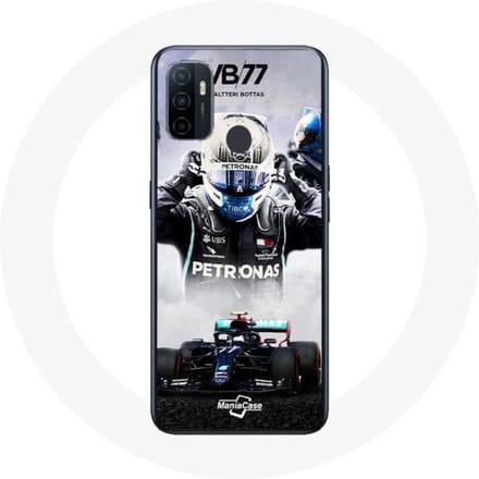 Oppo A53 Case Formule 1 Valtteri Bottas F1 Racing Driver Zwart
