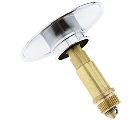 Solidchoice- Pop-up Wastafelafval 66 mm - Chroom Afwerking - Messing - Veermechanisme - M8 Schroefdraad - Afdichtring 40 mm - Afvalplug