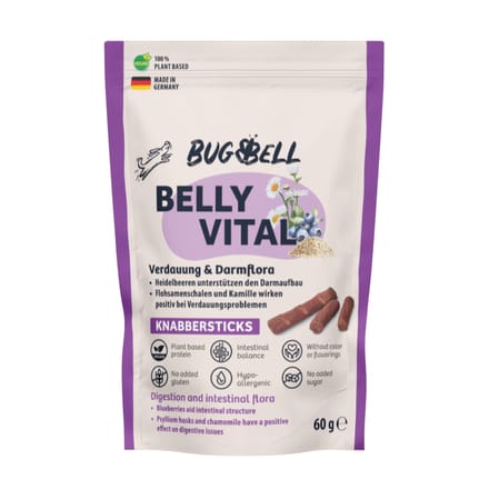 60g BugBell snacksticks Buik Vitaal hondensnacks