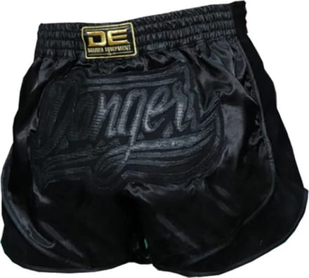Danger Muay Thai Shorts High Raise - Satijn - zwart S