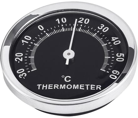 Wandthermometer - Temperatuurmeter Binnen - Binnen Temperatuur Meten - Digitaal Scherm - 58 cm - Zwart
