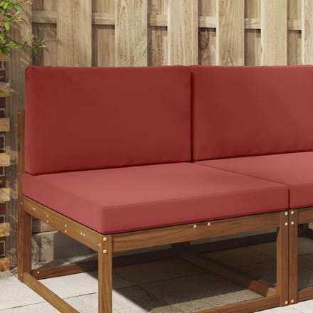 vidaXL - Buitenbankkussen - Polyester - Wijnrood - 80 - x - 80 - cm