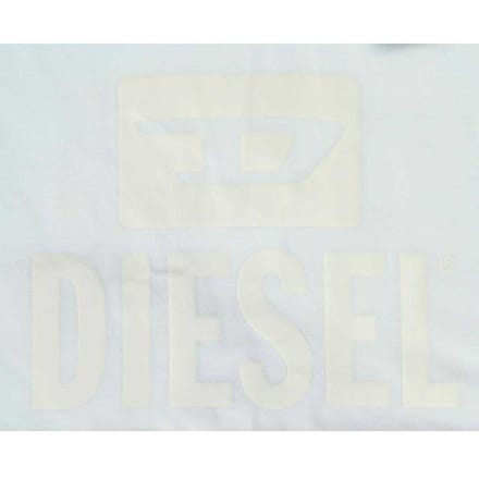 Diesel Heren Monotone Logo T-Shirt (Helder wit)