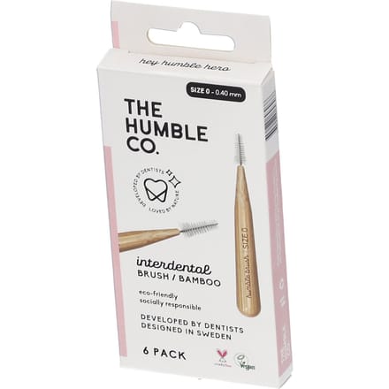 The Humble Co. Interdental Brush® Bamboe interdentale rager Maat 0 - 0,4 mm 6 Tandenborstel