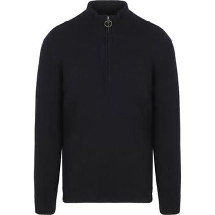 Barbour Half Zip Trui Wol Navy - Maat XXL - Heren - Quarter zip