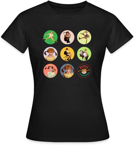 Pippi Langkous Foto's Van Pippi In Cirkels T-Shirt Dames