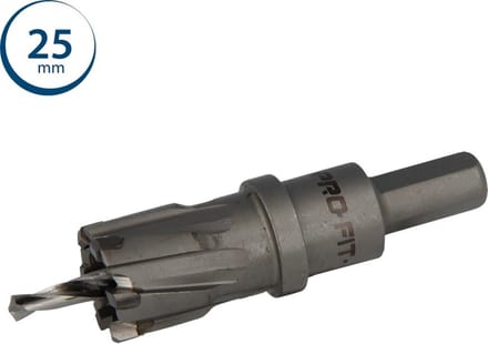 ProFit Endura gatfrees 25x25 mm met variabele HM vertanding met HSCO M35 centreerboor