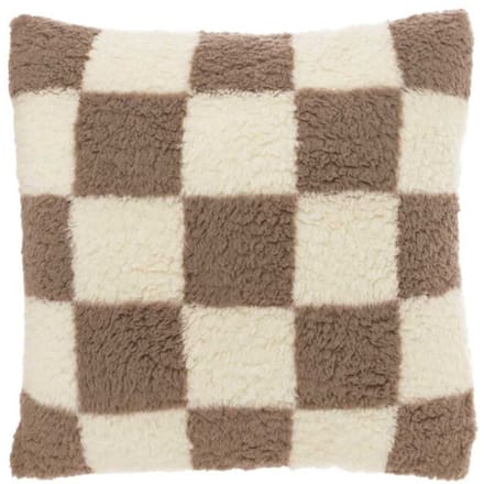 Unique Living - Sierkussen Check Taupe -53x53cm