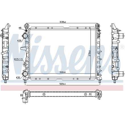 Radiator, motorkoeling NISSENS 61842