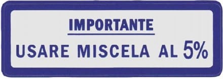 sticker rms voor auto piaggio 610054m001 / blauw / set van 10 nieuw