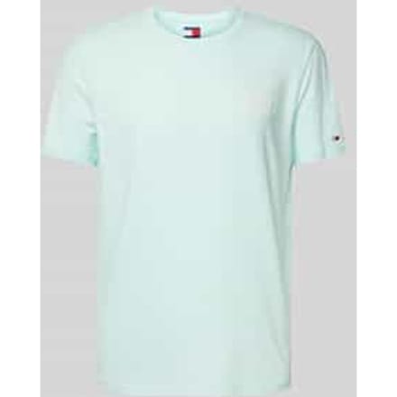 Regular fit T-shirt van puur katoen met labelopschrift
