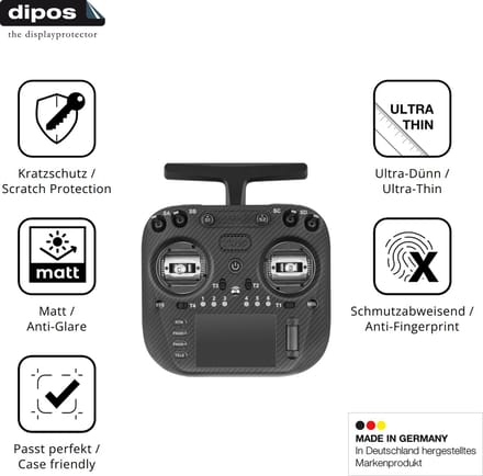 dipos – 2x Matte Beschermfolie geschikt voor Radiomaster TX15 Max | Krasbestendige & antireflecterende Screenprotector Ultra-Thin