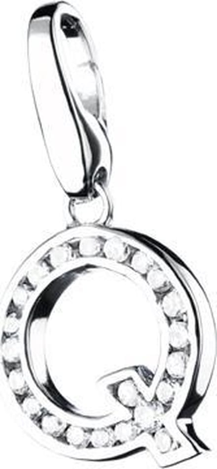 Charm | bedel | zilver | letter | Q | zirkonia