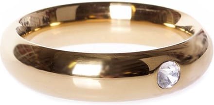 Gouden Donut Cockring met Kristal 8 mm Ø 55 mm