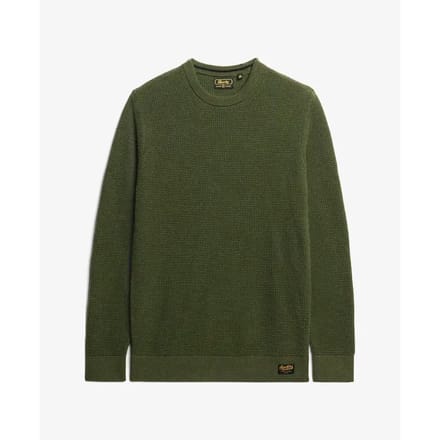 Superdry - Gebreide trui met ronde hals en textuur - Heren - Sweaters