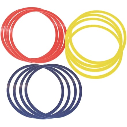 Megaform flat hoops set - 12 stuks plat speelgoed hoepels voor sport en spel.