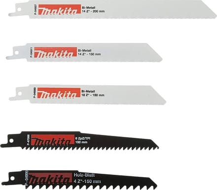 Makita P-83967 Reciprozaagbladen set - Metaal/Hout - 5 delig
