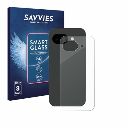 3 Stuks Savvies Screenprotector - geschikt voor Google Pixel 10a (Achterkant) - beschermfolie glas transparant