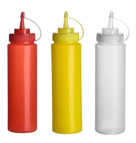 Dailygoods- Sauzenfles 3 Stuks - Herbruikbare Plastic Fles