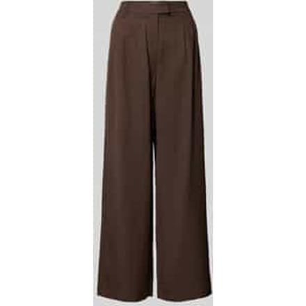 Brede vloeiende linnenmix broek met elastische taille dames COMMA
