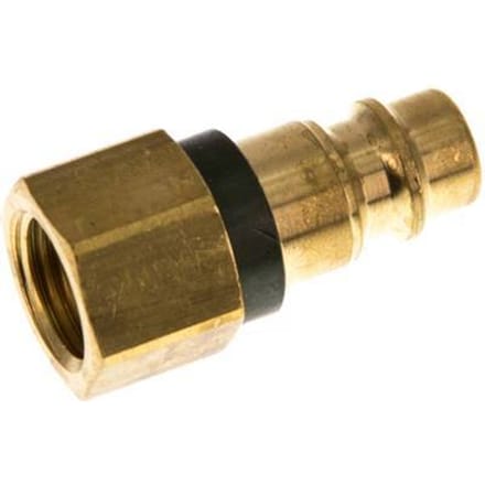 Messing DN 7.2 (Euro) Groen-Coded Luchtkoppeling Insteeknippel G 1/4 inch Binnendraad - CLP7-F-B-GRE-P-CD-014