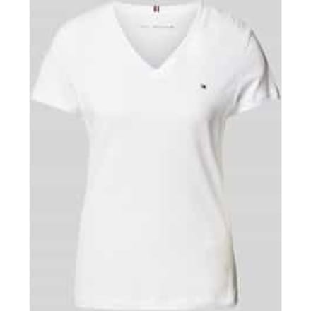 T-shirt van katoen met geborduurd logo