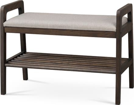 Rowico Home Inverness eikenhouten bankje met Zitkussen - 75 x 55 cm