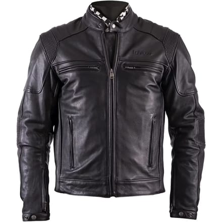 Effen leren motorjack Helstons trust