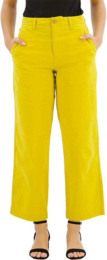 Dockers High Waist Broek Geel 27 Vrouw