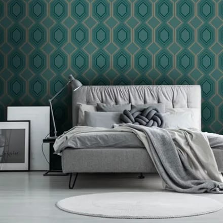 Decomode Vliesbehang Art Deco Chic - Groen - 10,05m X 52cm