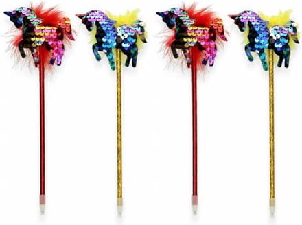 Eenhoorn Fluffy Balpen | 4 Stuks