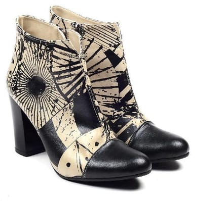 GOBY Monochrome Muse Enkellaarsjes – Handmade – Vegan Leer – Dames – Maat 38
