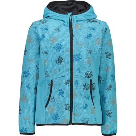 Girl hoodie CMP Floral Jacquard Pattern