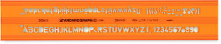 Lettersjabloon Standardgraph H-profiel vetgedrukt, recht 5mm - SG-2024-5