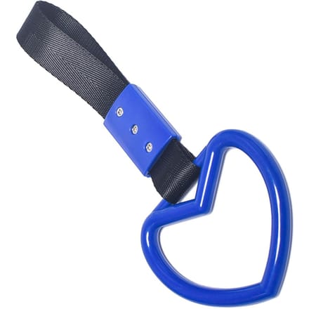 Auto Handgreep Riem Hartvormig Plastic Stevig Universeel Decoratief Achterbumper Waarschuwingsring Blauw blauw