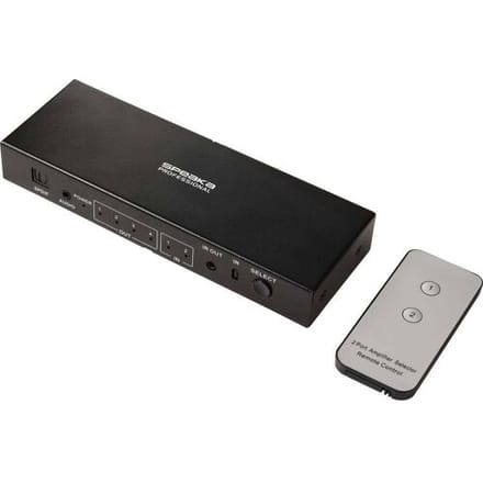 SpeaKa Professional SP-SWAP-500 KVM-matrix-switch Met audiopoorten 3480 x 2160 Pixel Zwart