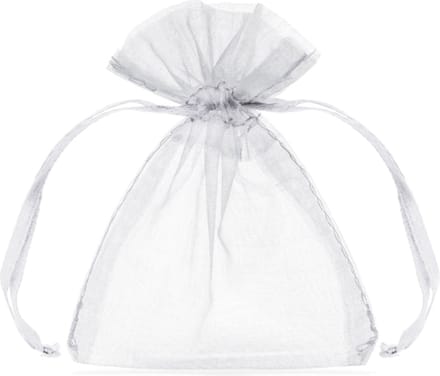 Organza zakjes wit (10 st)