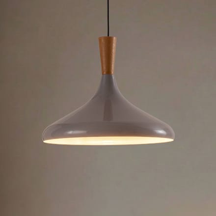 Bamyum Champion Træ Hanger, 35 cm Hanglamp Metaal E27 , Scandinavische Grijs Hanglamp