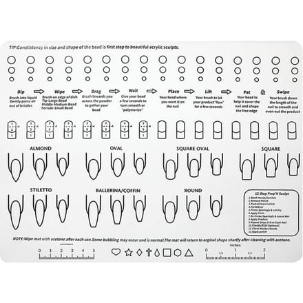 Siliconen Acryl Nagel Oefen Trainingsvel Mat Manicure Nagel Pad Acryl Tips Toepassing Leermiddel wit