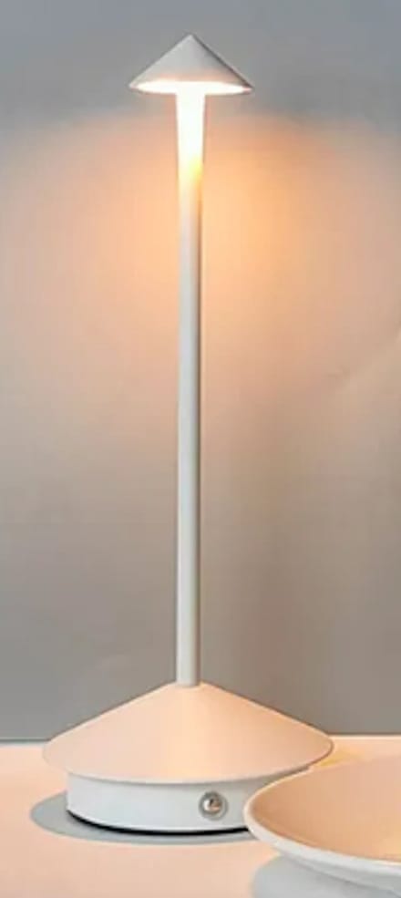 Slim Tafellamp - Oplaadbare buitenlamp - Spatwaterdicht (IP54)- Snoerloos - LED dimbaar - Wit