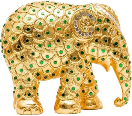 Ayutthaya Gold 15 cm Elephant parade Handgemaakt Olifantenstandbeeld